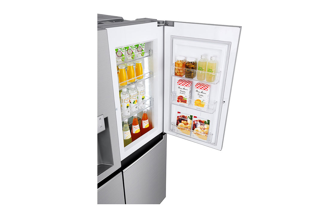 LG Americká chladnička | Door-in-Door™ | F | Hrubý objem 675 l | 376 kWh/rok | LG Lineárny invertorový kompresor | LG Total No Frost | Multi-Air Flow™ | Vonkajší LED displej | Nápojový automat | Pure N Fresh™ | ThinQ™ + WiFi, GSJ960PZVZ, thumbnail 5