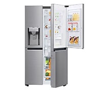 LG Americká chladnička | Door-in-Door™ | F | Hrubý objem 675 l | 376 kWh/rok | LG Lineárny invertorový kompresor | LG Total No Frost | Multi-Air Flow™ | Vonkajší LED displej | Nápojový automat | Pure N Fresh™ | ThinQ™ + WiFi, GSJ960PZVZ, thumbnail 1