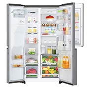 LG Americká chladnička | Door-in-Door™ | F | Hrubý objem 675 l | 376 kWh/rok | LG Lineárny invertorový kompresor | LG Total No Frost | Multi-Air Flow™ | Vonkajší LED displej | Nápojový automat | Pure N Fresh™ | ThinQ™ + WiFi, GSJ960PZVZ, thumbnail 3