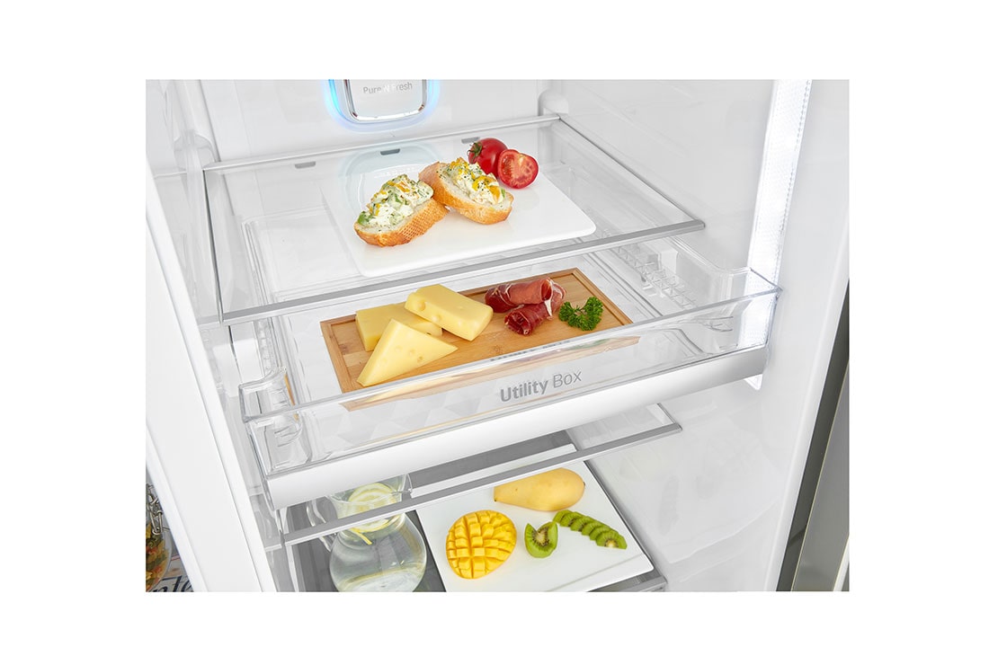LG F | Hrubý objem 675 l | 376 kWh/rok | LG Lineárny invertorový kompresor | LG Total No Frost  | Multi-Air Flow™ | Vonkajší LED displej | Nápojový automat | Pure N Fresh™ | ThinQ™ + WiFi, GSL960PZVZ, thumbnail 7