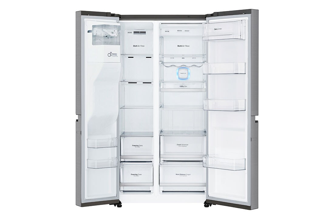 LG F | Hrubý objem 675 l | 376 kWh/rok | LG Lineárny invertorový kompresor | LG Total No Frost  | Multi-Air Flow™ | Vonkajší LED displej | Nápojový automat | Pure N Fresh™ | ThinQ™ + WiFi, GSL960PZVZ, thumbnail 10