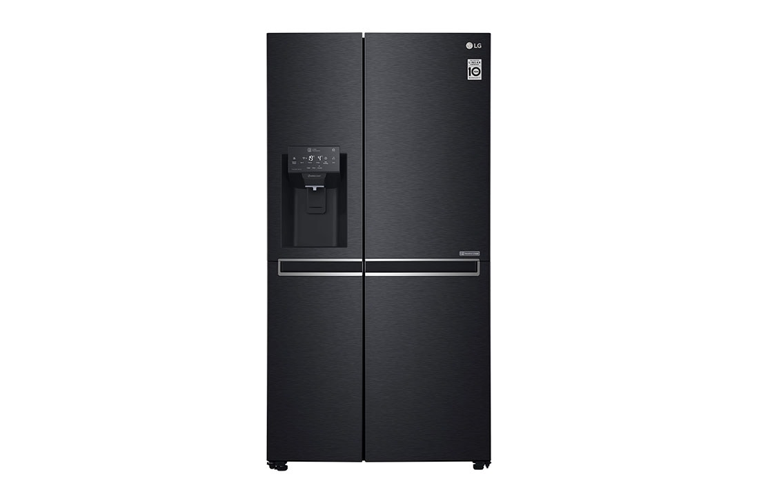 LG Americká chladnička | Door-in-Door™ | F (v rozsahu A až G) | Hrubý objem 668 l | 431 kWh/rok | LG Lineárny invertorový kompresor | LG Total No Frost | Multi-Air Flow™ | Vonkajší LED displej | Nápojový automat , GSL761MCZZ