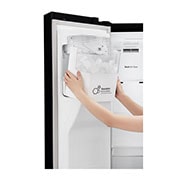 LG Americká chladnička |&nbsp;Door-in-Door™ | F (v rozsahu A až G) | Hrubý objem 668 l | 431 kWh/rok | LG Lineárny invertorový kompresor | LG Total No Frost | Multi-Air Flow™ | Vonkajší LED displej | Nápojový automat , GSL761MCZZ, thumbnail 6