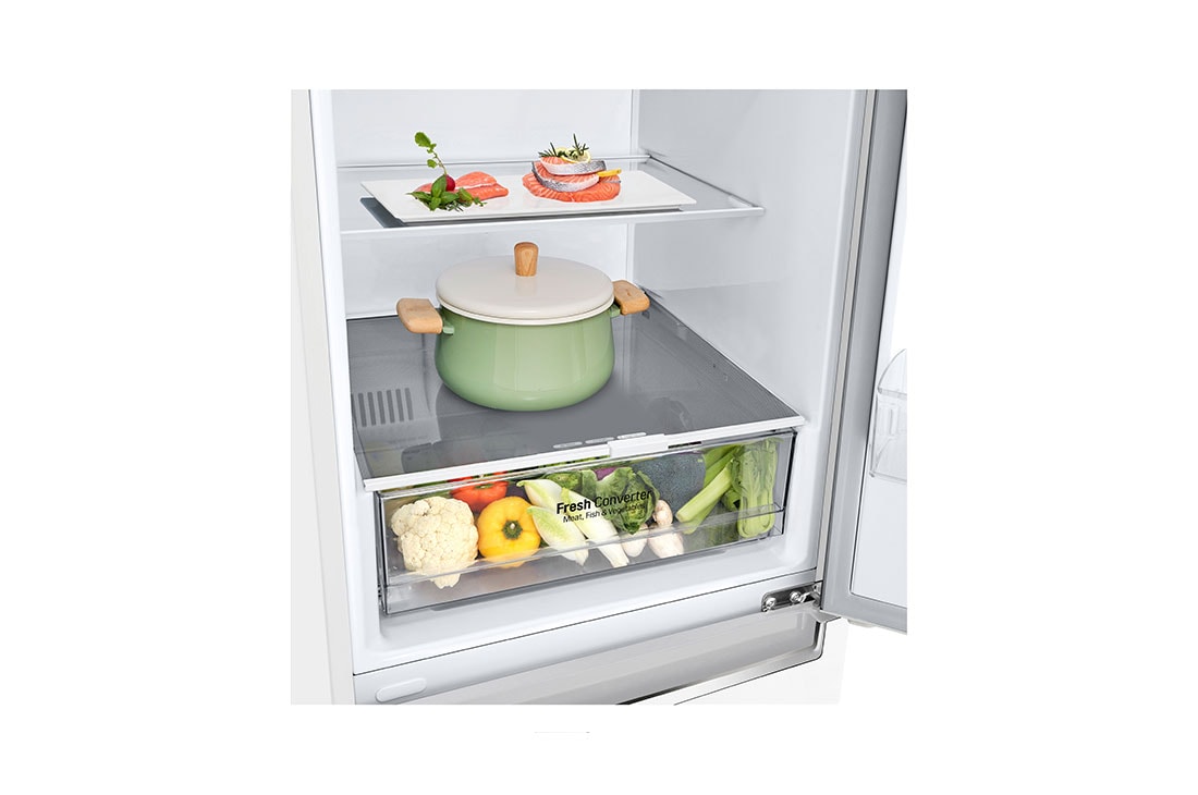 LG Kombinovaná chladnička LG | D | 341 l | Smart Invertorový kompresor | DoorCooling+™, GBP61SWPGN, GBP61SWPGN, thumbnail 4