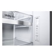 LG Americká chladnička | C | 635 l |  | Lineárny kompresor | Door cooling , pohľad na úžitkovú zásuvku, GSLV91MBAC, thumbnail 7