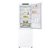 LG Kombinovaná chladnička LG | C | 344 l | Smart Invertorový kompresor | DoorCooling+™, pohľad spredu na potraviny po otvorení, GBV31E0CSW, thumbnail 4