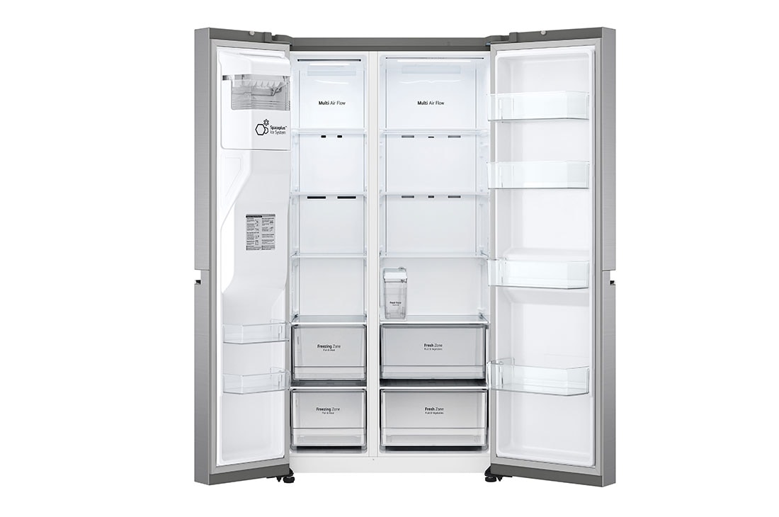 LG Americká chladnička | D | 635 l |  | Lineárny kompresor | Door cooling , front view empty, GSLV71PZTD, thumbnail 5