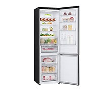 LG Kombinovaná chladnička LG | D | 387 l | Smart Invertorový kompresor | DoorCooling+™, pohľad spredu sprava na potraviny po otvorení, GBV3200DEP, thumbnail 11