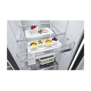 LG Americká chladnička | C | 635 l |  | Lineárny kompresor | Door cooling , Drawer view, GSLV91MCAC, thumbnail 8