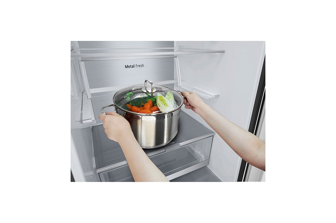 LG Kombinovaná chladnička LG | A | 387 l | Smart Invertorový kompresor | DoorCooling+™, drawer with cake, GBV7280AEV, thumbnail 9