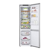 LG Kombinovaná chladnička LG | A | 381 l | Smart Invertorový kompresor | DoorCooling+™, Front door open with food, GBB92MBB3P, thumbnail 12