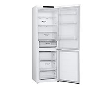 LG Kombinovaná chladnička LG | C | 344 l | Smart Invertorový kompresor | DoorCooling+™, pohľad spredu sprava na potraviny po otvorení, GBV3100CSW, thumbnail 12