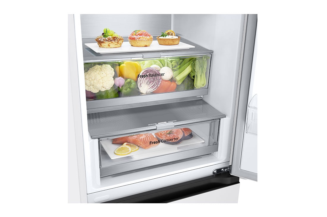 LG Kombinovaná chladnička LG | C | 344 l | Smart Invertorový kompresor | DoorCooling+™, Drawer with food, GBV7180CSW, thumbnail 5