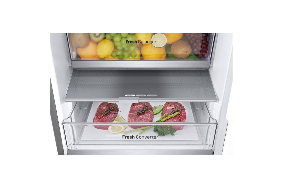 LG Kombinovaná chladnička LG | C | 344 l | Smart Invertorový kompresor | DoorCooling+™, Drawer with food, GBV7180CPY, thumbnail 8