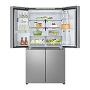 LG Americká chladnička LG | E | 637 l | Lineárny kompresor | UVnano™, front top door open with food, GML960PYFE, thumbnail 4
