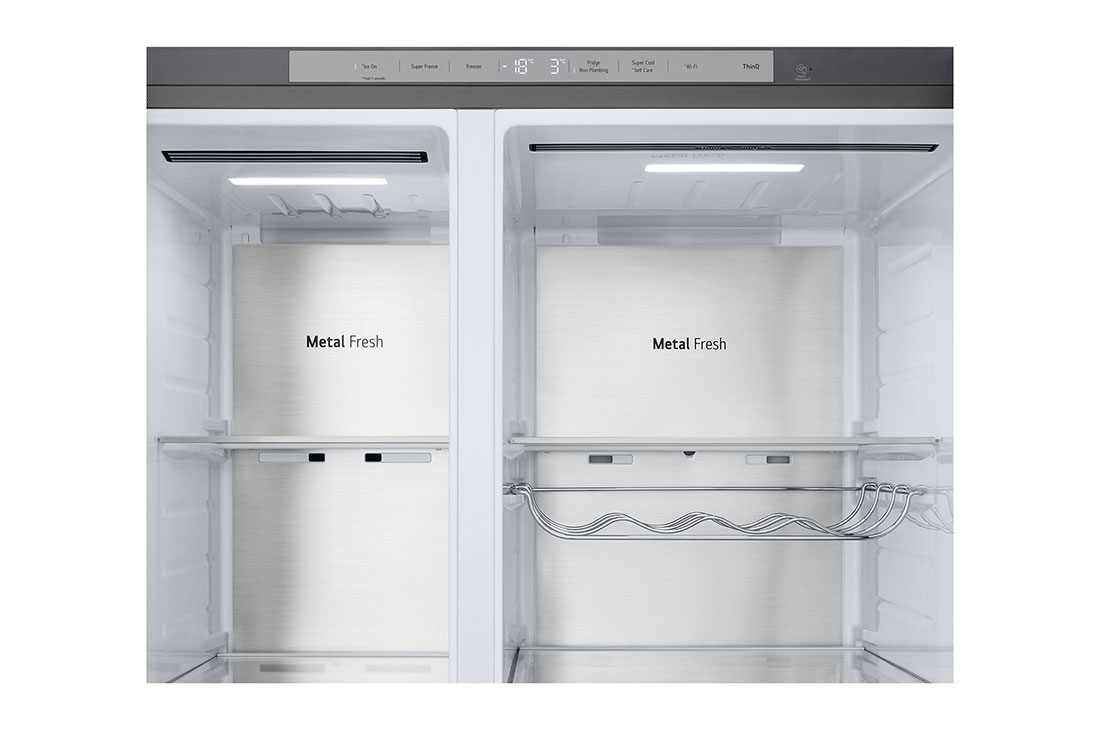 LG Americká chladnička LG | C | 628 l | DoorCooling+™ | UVnano™, Freezer view, GSLE91MBAC, thumbnail 11