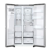 LG Americká chladnička LG | C | 628 l | DoorCooling+™ | UVnano™, Door open without food view, GSLE91MBAC, thumbnail 3