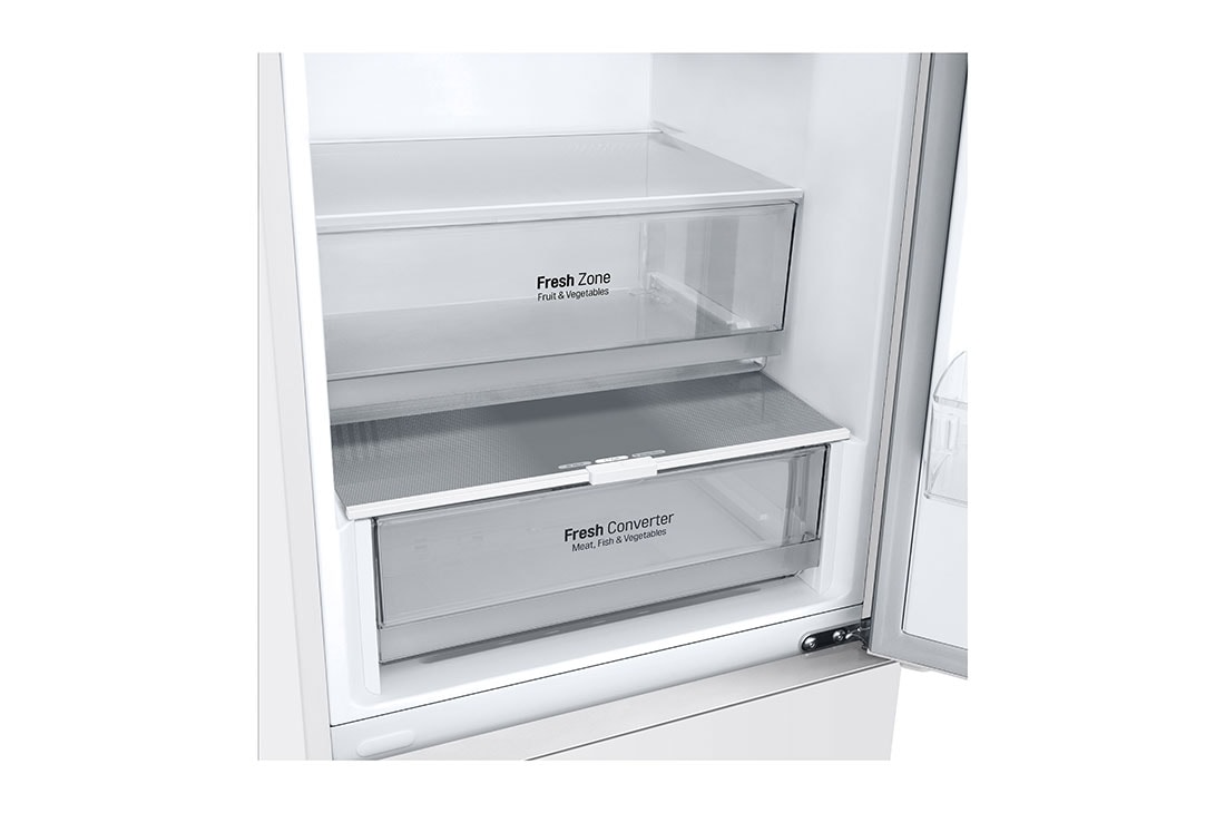 LG Kombinovaná chladnička LG | C | 387 l | DoorCooling+™, pohľad spredu po otvorení, GBV22NCCSW, thumbnail 7