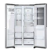 LG Americká chladnička LG | D | 628 l | InstaView Door-in-Door™ | UVnano™, top left door open, GSXE91MBAD, thumbnail 12