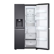 LG Americká chladnička LG | C | 628 l | DoorCooling+™ | UVnano™, One side open view, GSLE91EVAC, thumbnail 4