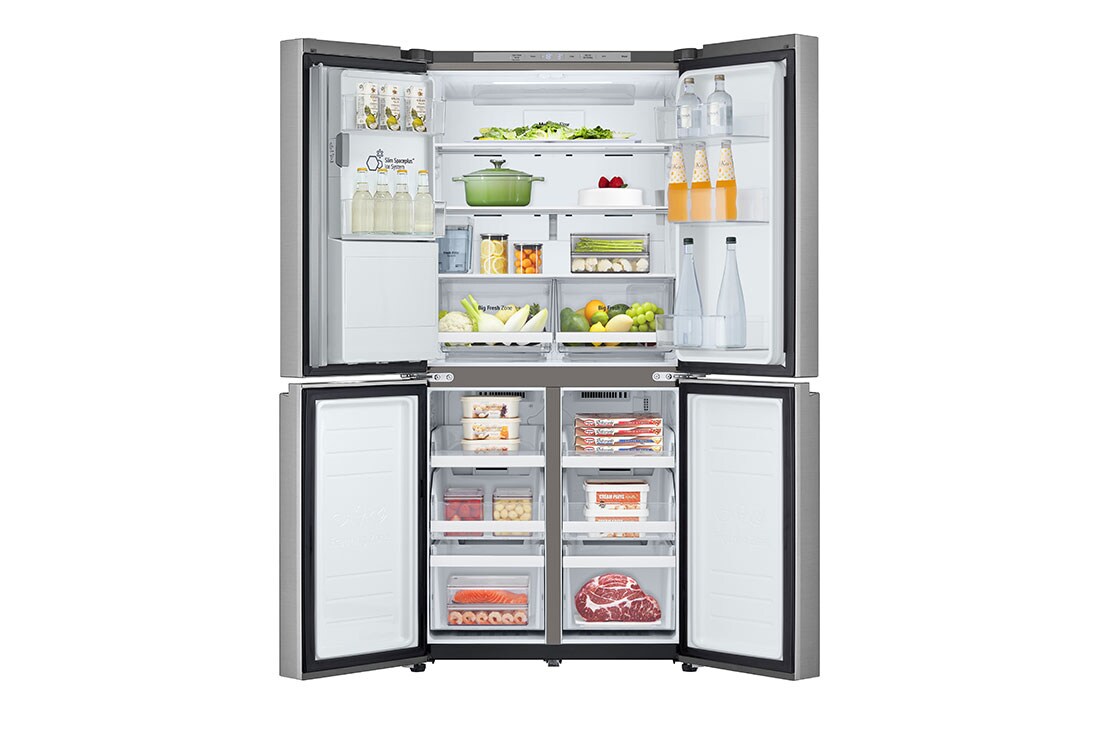 LG Americká chladnička LG | E | 506 l | Multi Air Flow | UVnano™, Front view open food, GML860PYFE, thumbnail 2