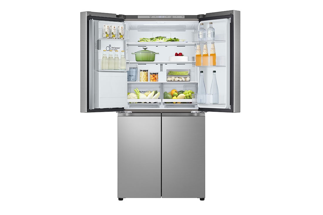 LG Americká chladnička LG | E | 506 l | Multi Air Flow | UVnano™, Front view top open food, GML860PYFE, thumbnail 4