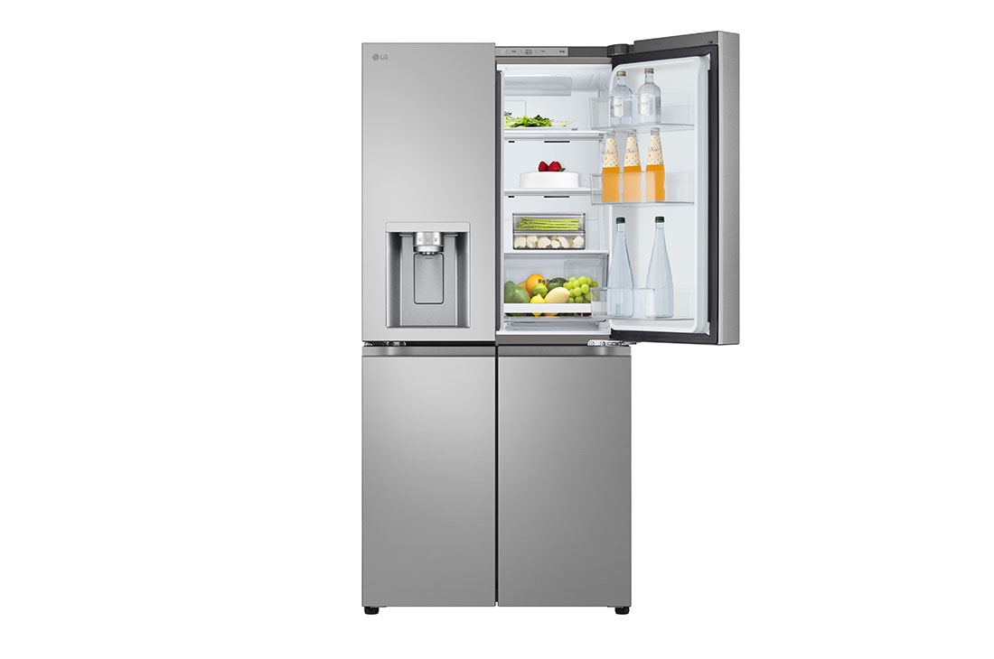 LG Americká chladnička LG | E | 506 l | Multi Air Flow | UVnano™, Front top left door open with food view, GML860PYFE, thumbnail 5