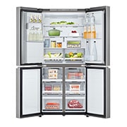 LG Americká chladnička LG | E | 506 l | Multi Air Flow | UVnano™, Front view open food, GML860PYFE, thumbnail 2