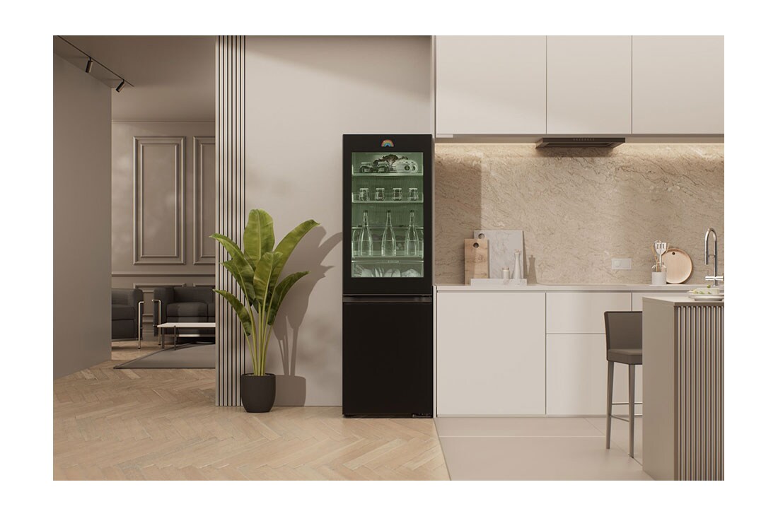 LG Kombinovaná chladnička LG | C | 349 l | InstaView™ | DoorCooling+™, display view, GBG7190CEV, thumbnail 14