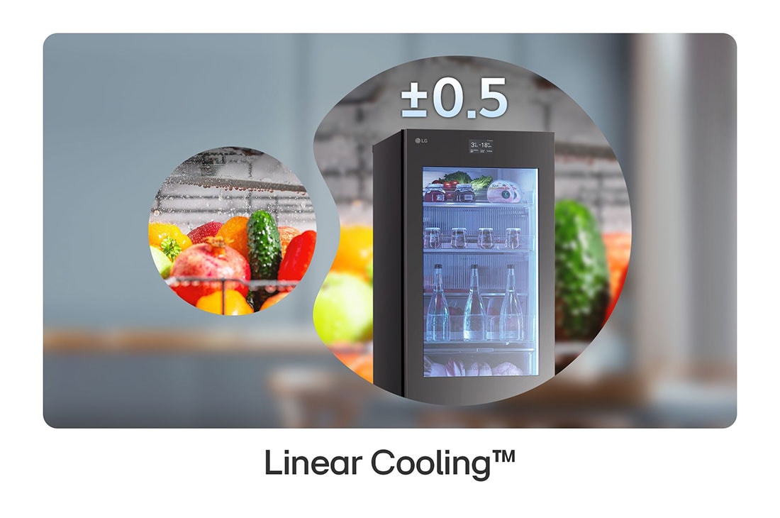 LG Kombinovaná chladnička LG | C | 349 l | InstaView™ | DoorCooling+™, linear cooling, GBG7190CEV, thumbnail 5
