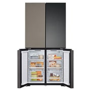 LG Americká chladnička LG | E | InstaView™ | MoodUP™ | Lineárny kompresor, BigFreshZone+FreshTray2, GMV960NNME, thumbnail 4