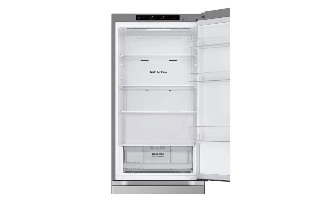 LG 344L DoorCooling+™ Kombinovaná chladnička, Strieborná, Front Top Open, GBV21L0EPY, thumbnail 9