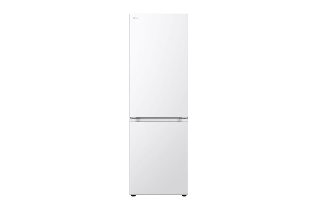 LG 344L DoorCooling+™ Kombinovaná chladnička, Biela, Front View, GBV3100ASW