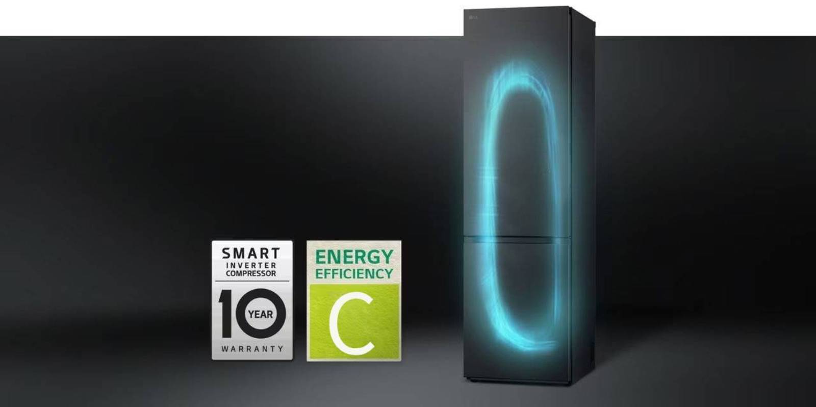 Chladnička s účinným chladiacim systémom s inteligentným invertorovým kompresorom a 10-ročným záručnou zárukou na kompresor.
