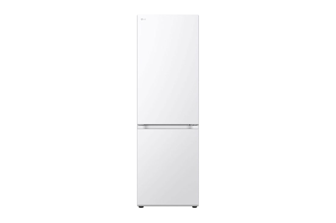 LG 344L DoorCooling+™ Kombinovaná chladnička, Biela, Front View, GBV21L0ESW