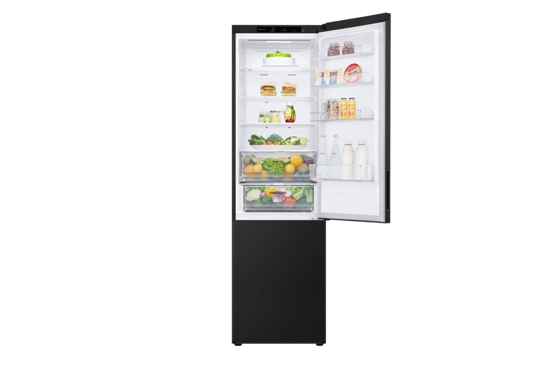 LG Kombinovaná chladnička LG | C | 387 l | Fresh Converter | DoorCooling+™ | Čierna, Front Top Open, GBV22NCCEP, thumbnail 10