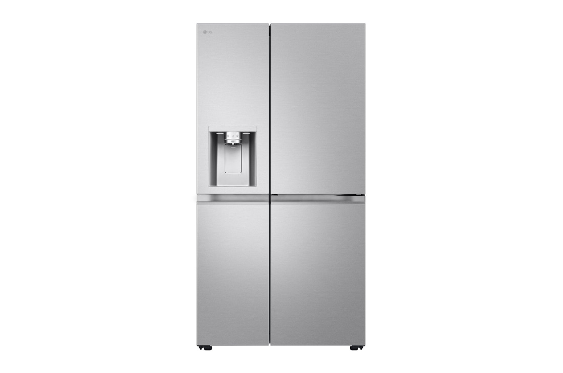 LG Americká chladnička LG | B | 628 l | DoorCooling+™ | UVnano™| Kovová Sorbet, Front view, GSLE91MBAB