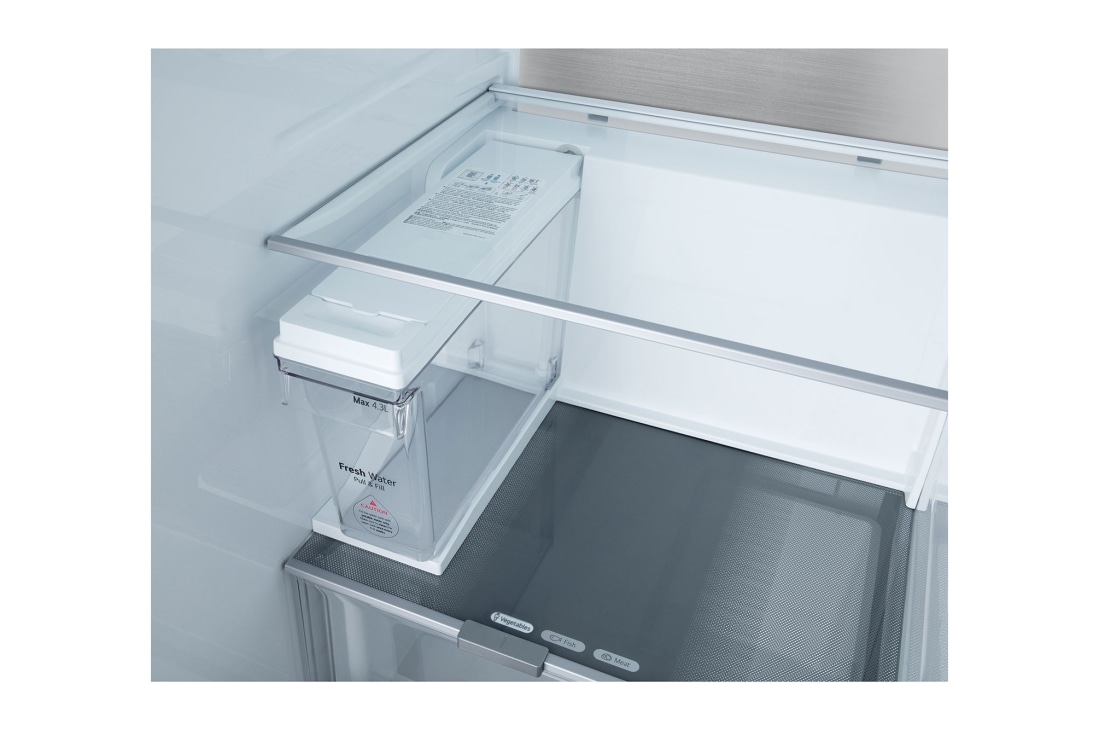 LG Americká chladnička LG | B | 628 l | DoorCooling+™ | UVnano™| Kovová Sorbet, Life-style image-Tray, GSLE91MBAB, thumbnail 4