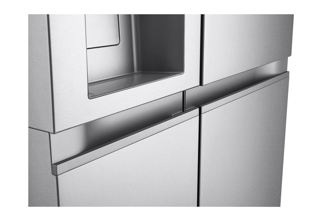 LG Americká chladnička LG | B | 628 l | DoorCooling+™ | UVnano™| Kovová Sorbet, Door side view, GSLE91MBAB, thumbnail 5