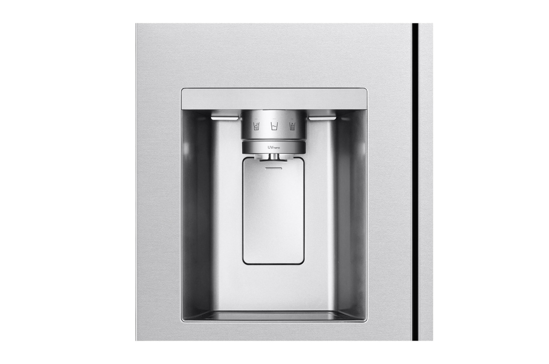 LG Americká chladnička LG | B | 628 l | DoorCooling+™ | UVnano™| Kovová Sorbet, Handle View, GSLE91MBAB, thumbnail 6