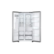 LG Americká chladnička LG | B | 628 l | DoorCooling+™ | UVnano™| Kovová Sorbet, Front view door open without food, GSLE91MBAB, thumbnail 3