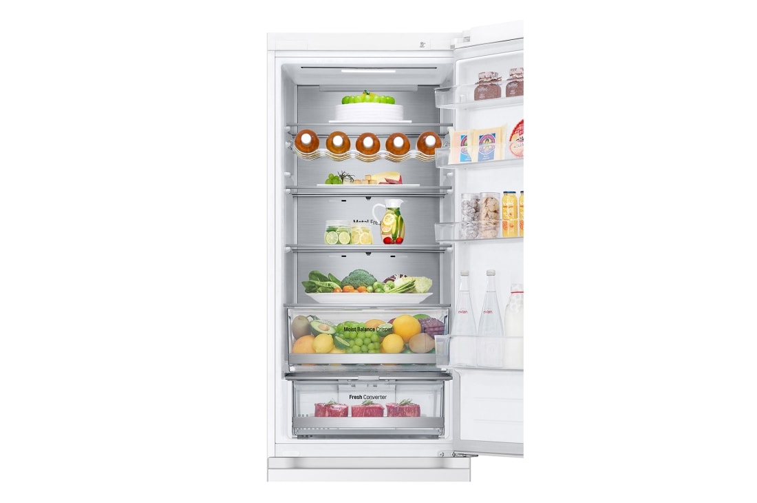 LG Kombinovaná chladnička LG | C | 387 l | Smart Invertorový kompresor |DoorCooling+™|Biela, bottom freezer, GBV5250CSW, thumbnail 5
