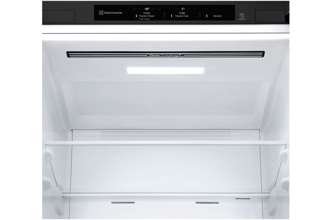 LG 344L DoorCooling+™ Kombinovaná chladnička, Čierna/šedá, LED, GBV3100AEP, thumbnail 7