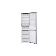 LG 344L DoorCooling+™ Kombinovaná chladnička, Strieborná, Front view with door open, GBV3100APY, thumbnail 2