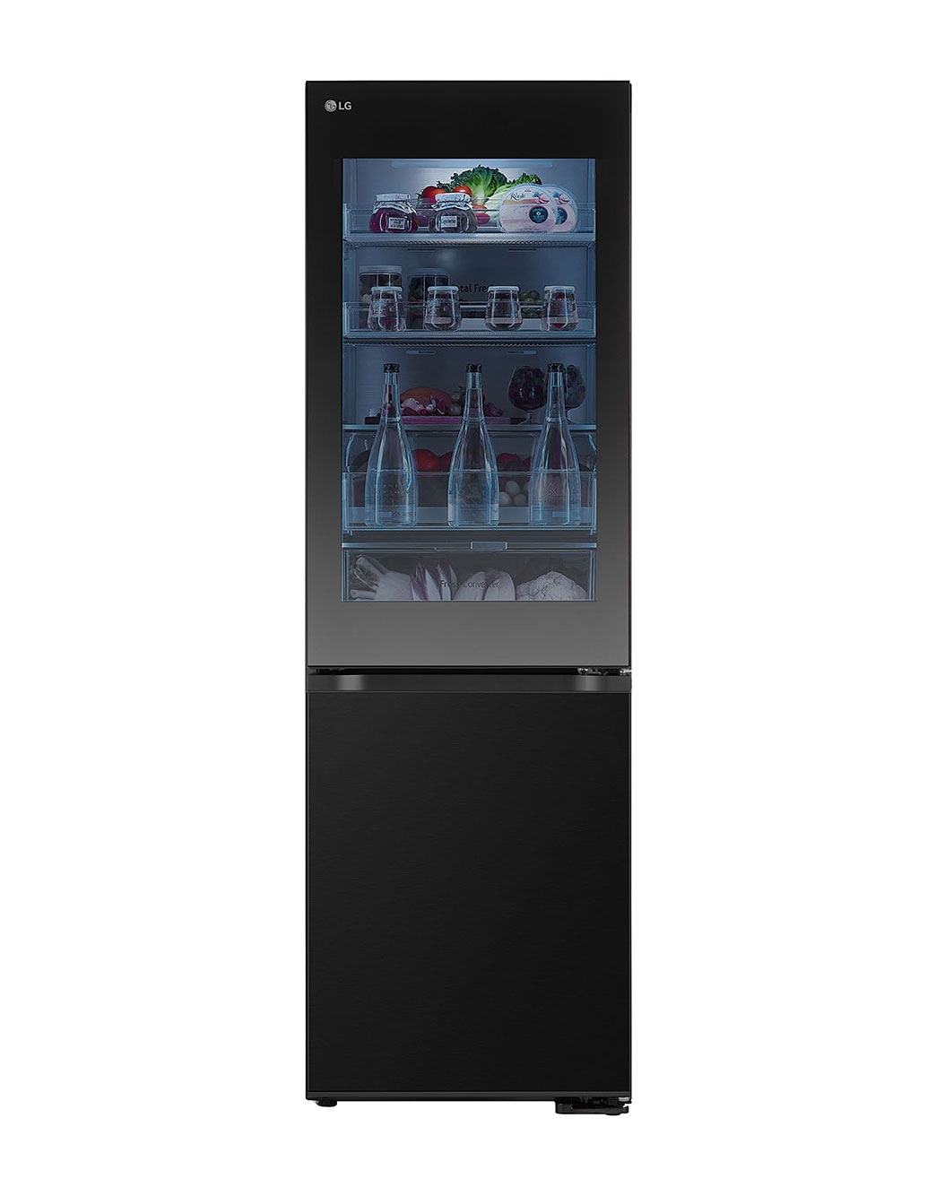 LG 349L InstaView™ DoorCooling+™ Kombinovaná chladnička, Čierna/šedá, GBG5160CEV, thumbnail 2