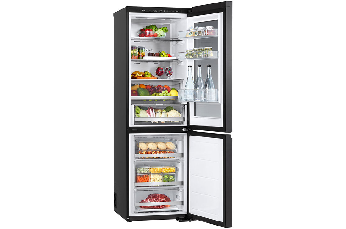 LG 349L InstaView™ DoorCooling+™ Kombinovaná chladnička, Čierna/šedá, dimension, GBG5160CEV, thumbnail 11