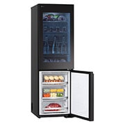 LG 349L InstaView™ DoorCooling+™ Kombinovaná chladnička, Čierna/šedá, display view, GBG5160CEV, thumbnail 10