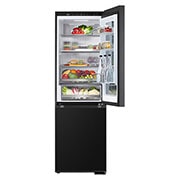 LG 349L InstaView™ DoorCooling+™ Kombinovaná chladnička, Čierna/šedá, top view with LED, GBG5160CEV, thumbnail 6