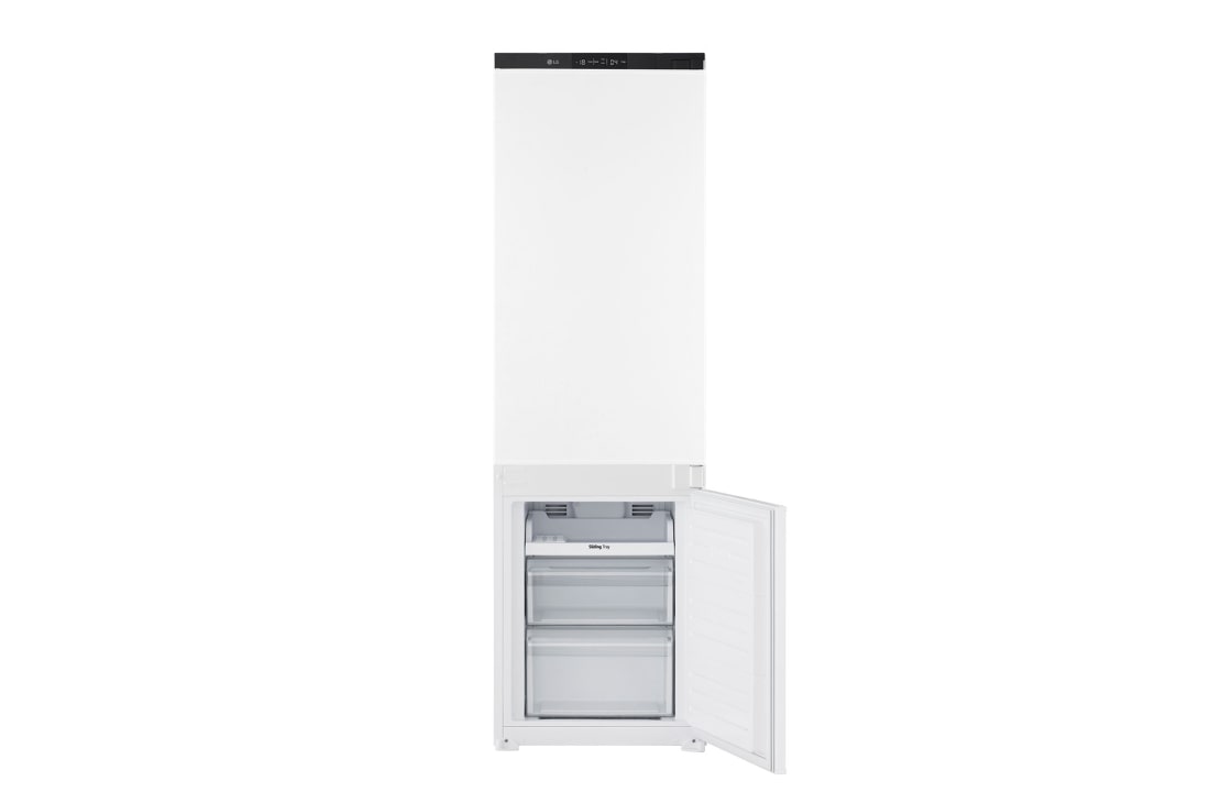 LG 233L Total No Frost™ Vstavaná kombinovaná chladnička, Biela, front open, GTFN256SER, thumbnail 2
