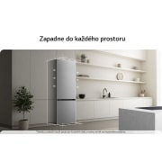 LG Kombinovaná chladnička LG | C | 375 l | Smart Invertorový kompresor | Biela, lifestyle, GBBS525CSW, thumbnail 5